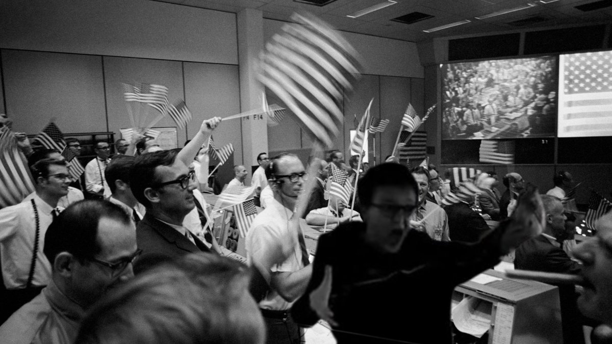 Stef celebrating the Apollo moon landing