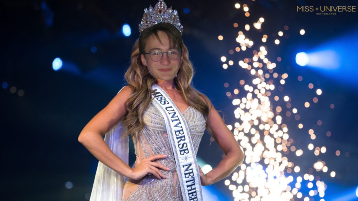 Stef winning Miss Netherlands