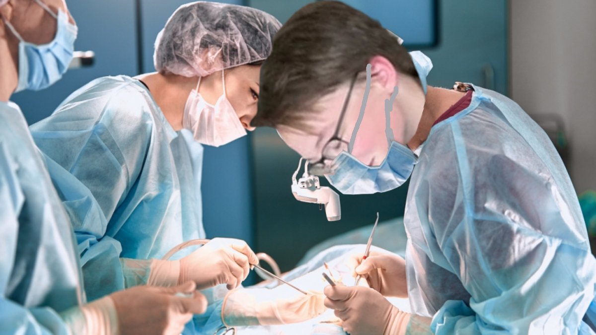 Stef performing neurosurgery